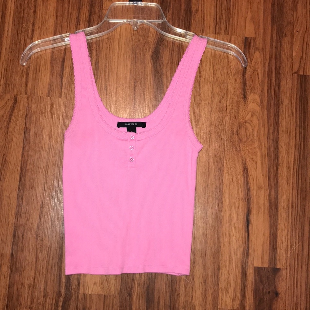 Pink tank top/crop top